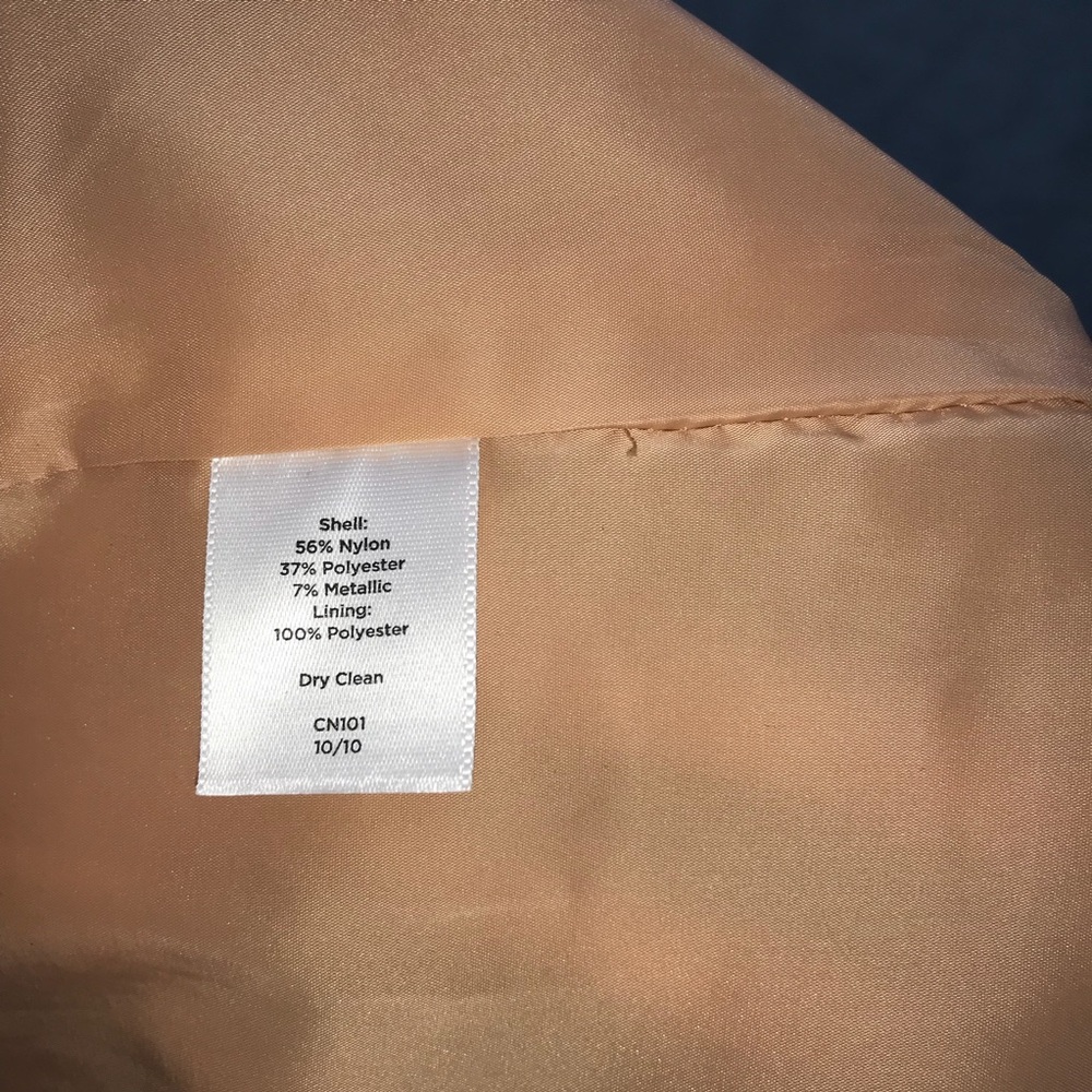 Talbots size 10 metallic gold brocade skirt - Picture 4 of 4